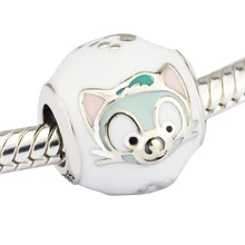 Бусины для изготовления ювелирных изделий DIY Стерлинговое Серебро-ювелирные изделия Gelatoni COOL CAT Bead Charms Серебро 925 Berloque Perles Charm