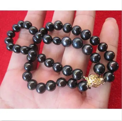 

Shipping >>>CHARMING 2 ROW 7.5"-8" 9-10MM AAA SOUTH SEA TAHITIAN BLACK PEARL BRACELET 14KT