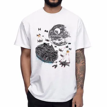

Star Wars T Shirt Men Summer Japanese Anime Funny T-shirt Man Starwars Robot Darth Vader Yoda Tshirt Print Top Tee Shirt Homme