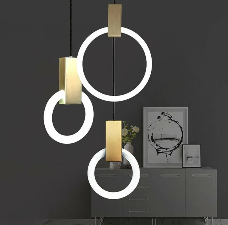 

2019 new design ring shape acrylic led pendant light