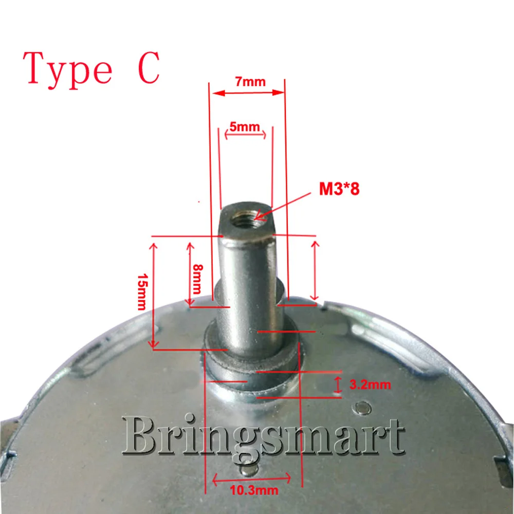 Bringsmart Мини DC мотор-редуктор JS-50(B) 12 вольт BLDC синхронный двигатель DC 5-24 В бесщеточный двигатель постоянного тока 50 Гц 0,9-60 об/мин большой крутящий момент