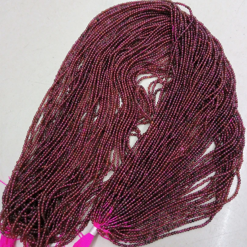 Бусины Из Натурального граната 2 мм|loose beads|garnet beadsbeads red |