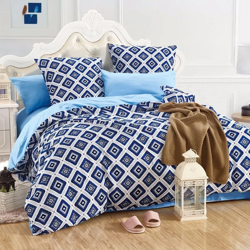 LILIYA 4/6Pieces Simple And Elegant Bedding Set Plain Pillowcase Sheet ...