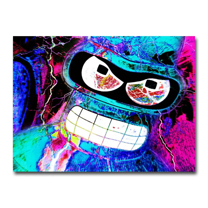 

Art Silk Or Canvas Print Futurama Cartoon Anime Movie Poster 13x18 24x32 inch For Room Decor Decoration-005