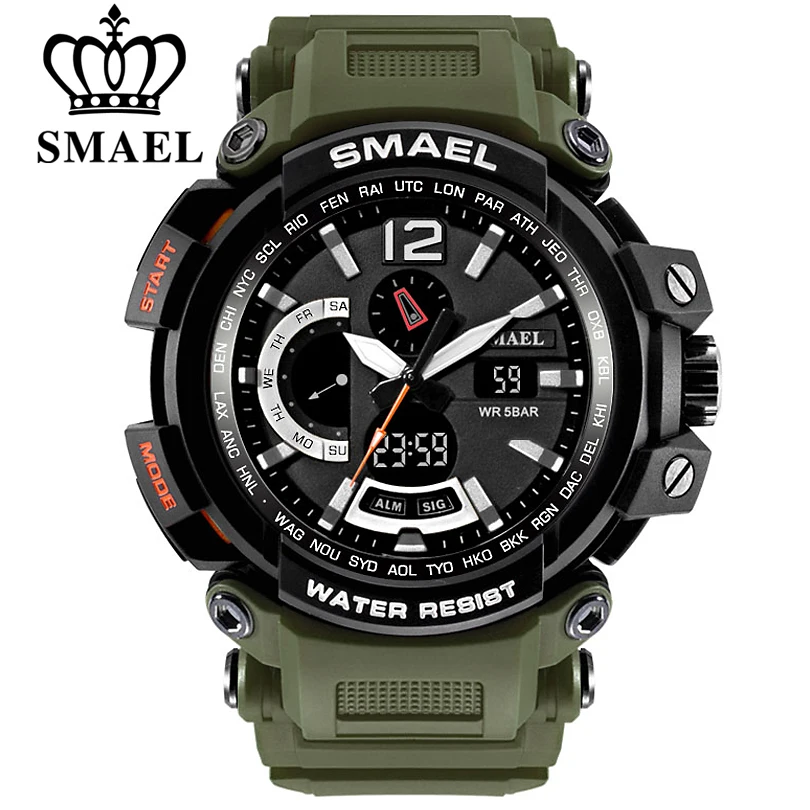 SMAEL Men Top Brand font b Electronic b font LED Digital Wrist Watches For Male Sport
