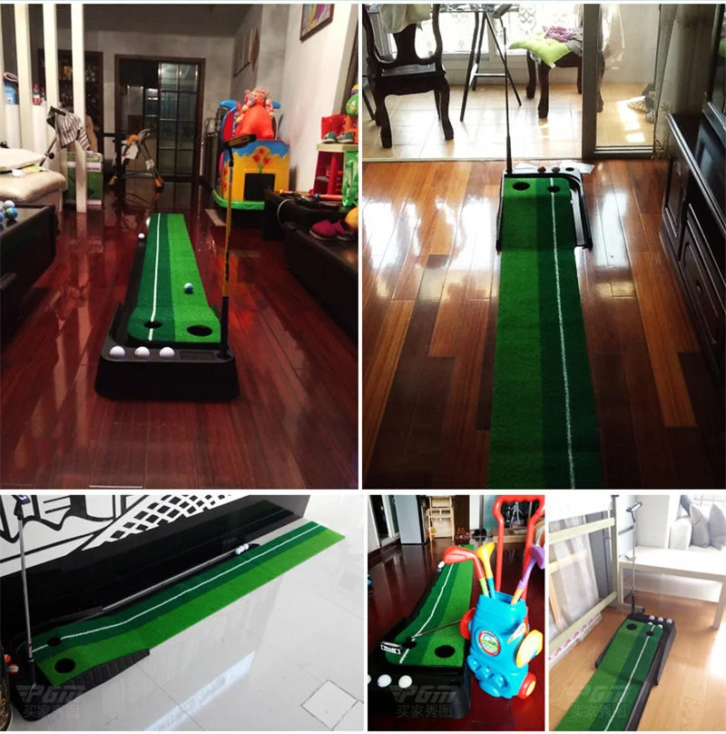 PGM indoor Golf Putter Practice Set Putting Green Trainer Green Mat Automatic Return Fairways Equipment Golf Training Aids (22)
