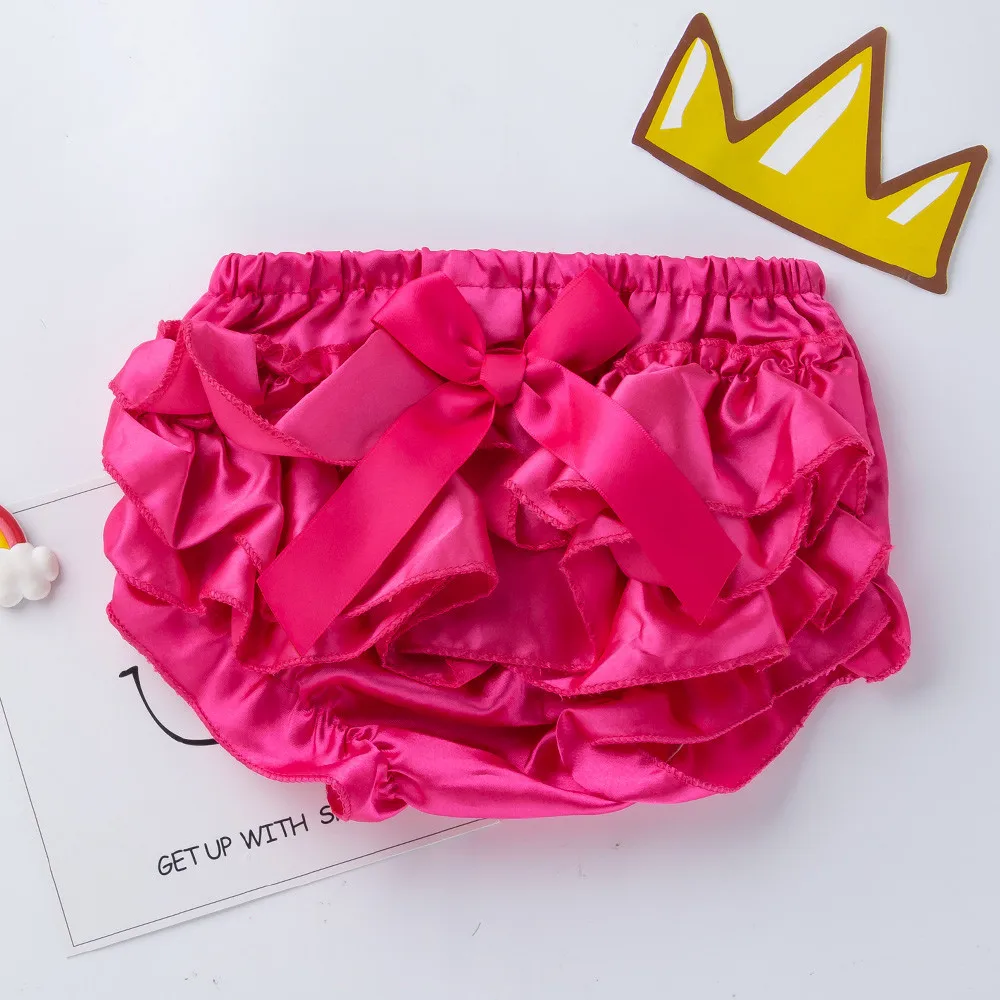 Toddler Baby Infant Girl Bowknot Ruffle Bloomer Nappy Underwear Panty