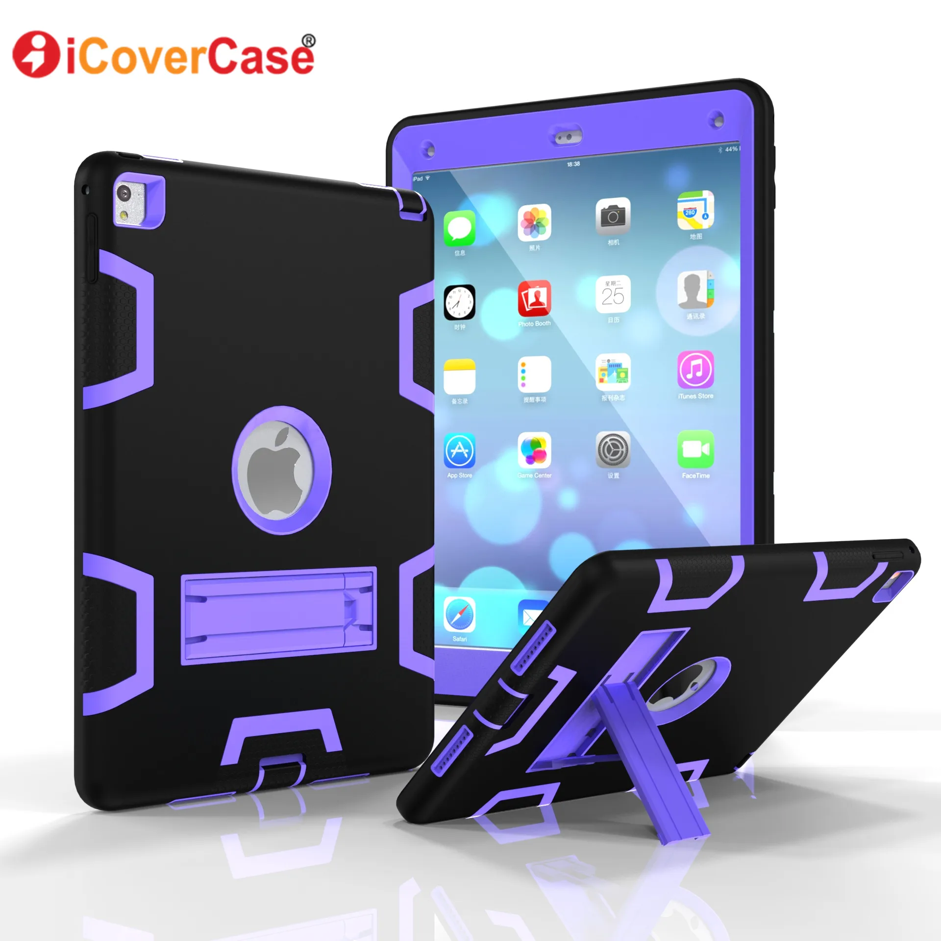 

Armor Case For iPad Pro 2016 Full Body Heavy Defender Protector Stand Cover For Apple iPad Pro 9.7" Tablet Pad Cases Accessories