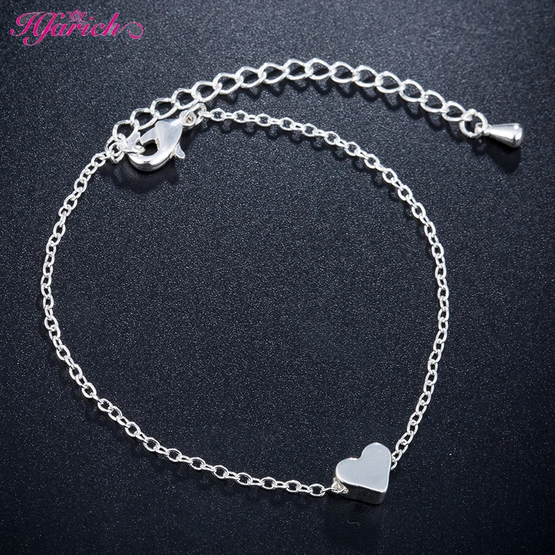 Hfarich новые браслеты с подвесками в виде сердца вечерние ювелирные изделия браслет с грушей и сердечком ножной браслет Лучший подарок на свадебную вечеринку оригинальные ювелирные изделия Pulseira