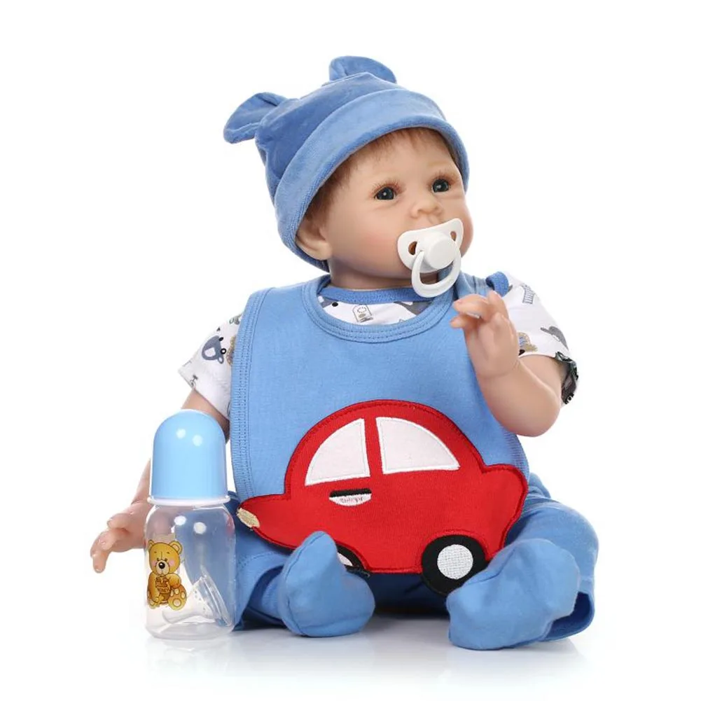 

NPK 55cm Lifelike Silicone Reborn Doll Set Baby Newborn Dolls for Kids Playmate Toy Gift BM88
