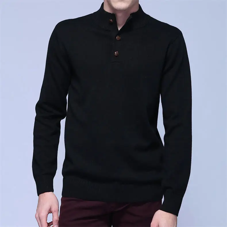Men Sweater Pullovers MuLS Brand Winter Thick Cotton Knitted Button Sweater Tops Male Jumper Autumn Spring 2018 New Size M-3XL-04