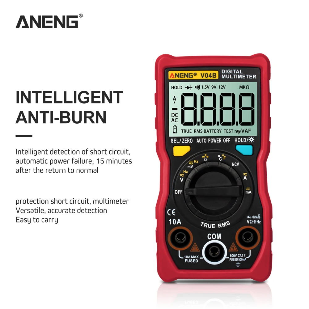 

ANENG V04B true rms digital multimeter tester esr meter multimeter auto power off peakmeter automatic multimetro dt830d uni t