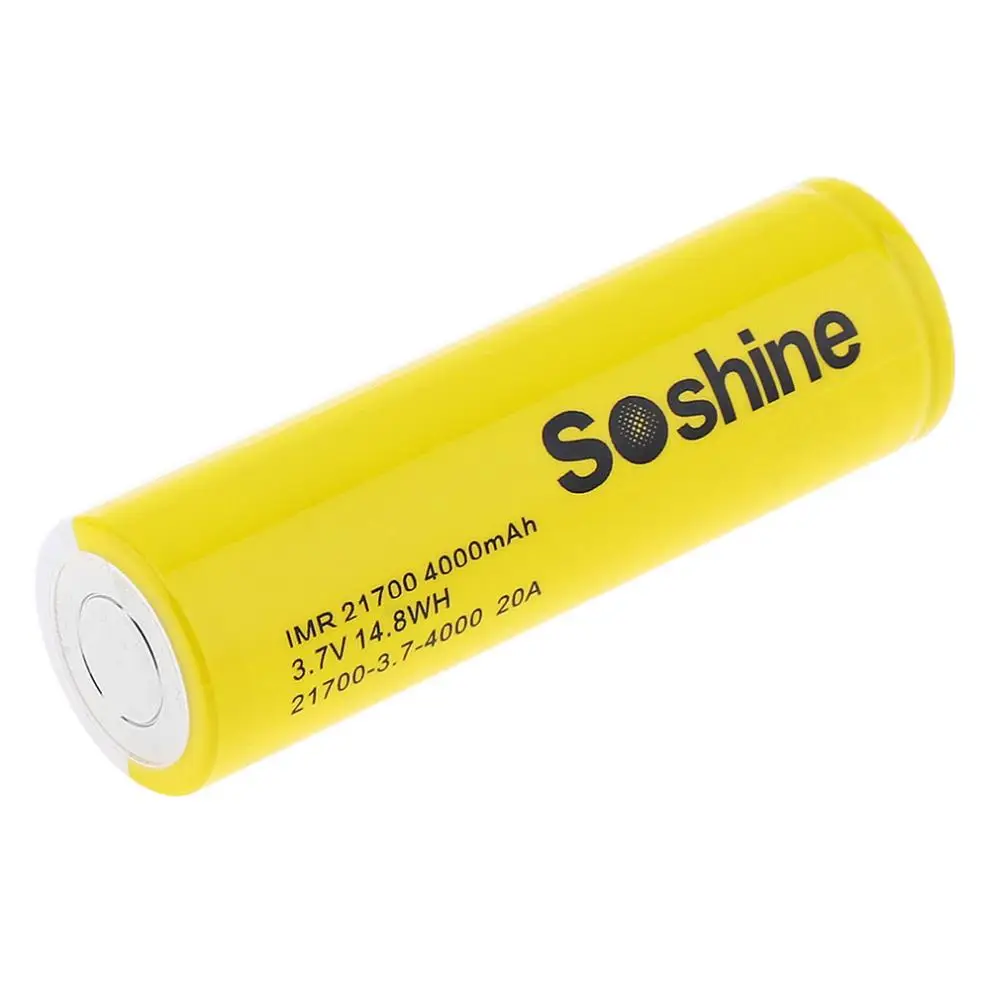 Soshine IMR 3 7 V 20A 4000mAh 21700 литий ионная аккумуляторная батарея с предохранительным