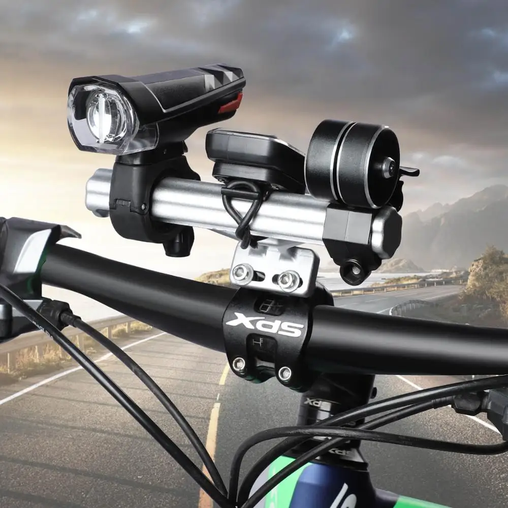 Bicycle Handlebar Extender and Flashlight Holder