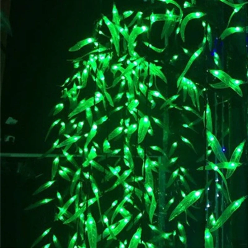 10 м строка светодио дный гирляндой зеленый лист Строка лампы Спальня дома вечерние елочные украшения дома Gardern Ночь освещения
