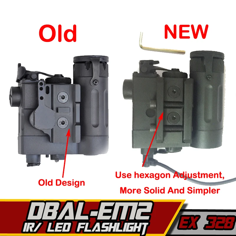 EX328-Element-Airsoft-Flashlight-IR-Laser-Led-Torch-DBAL-D2-IR-Lase-Multifunction-Tactical-IR-Illuminator