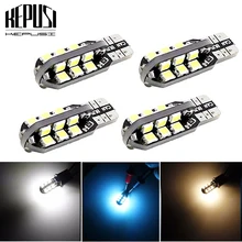 Buy 4X T10 LED Car Light Canbus 194 W5W Auto LED Bulbs Car Styling White Blue For Nissan Patrol Versa Qashqai Sylphy Livina Teana Free Shipping