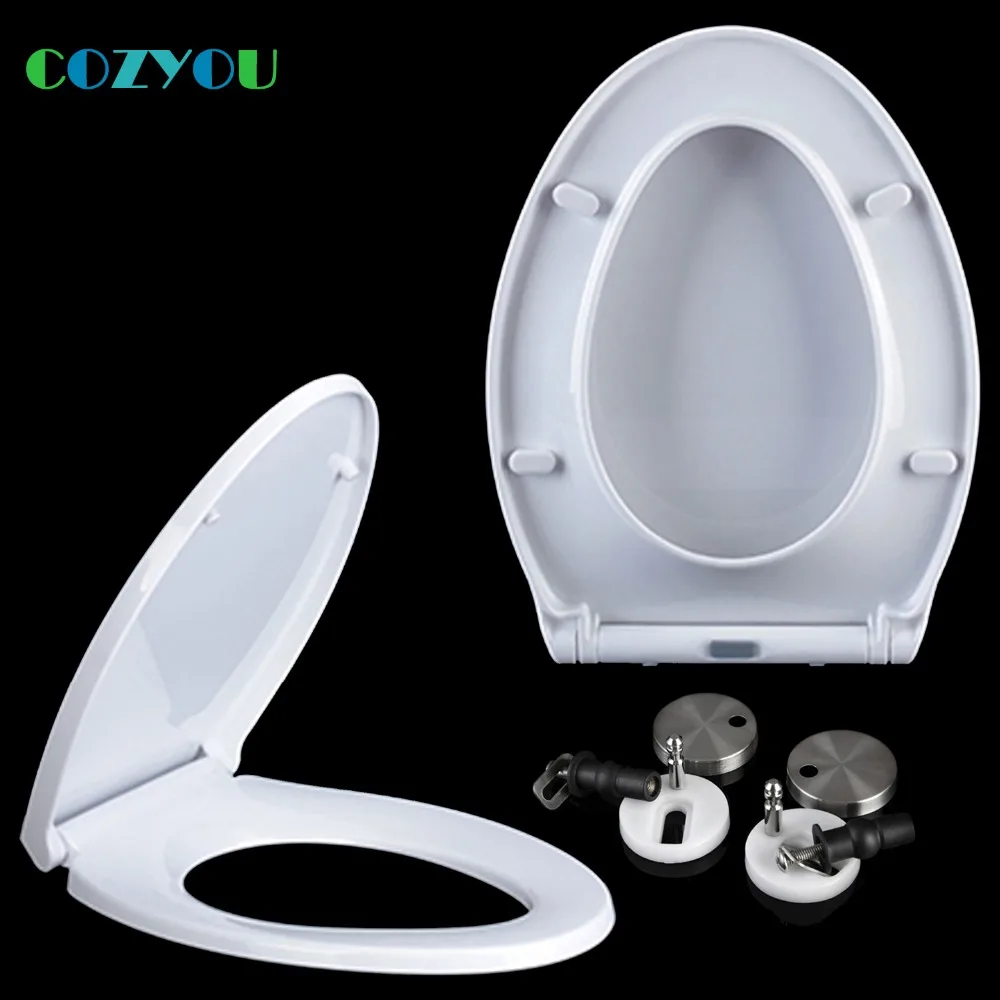 COZYOU PP крышка для унитаза мягкая закрывающаяся БЫСТРОРАЗЪЕМНАЯ V образная Легкая