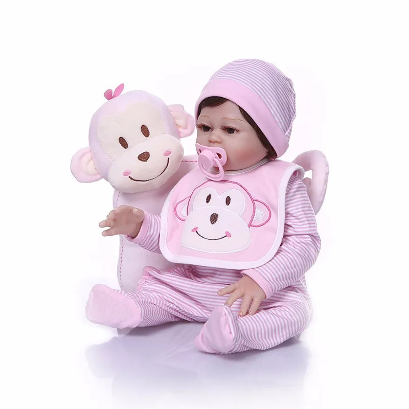 NPK Bebe Reborn 55 см силиконовая кукла детская игрушка для купания Реалистичная Детская