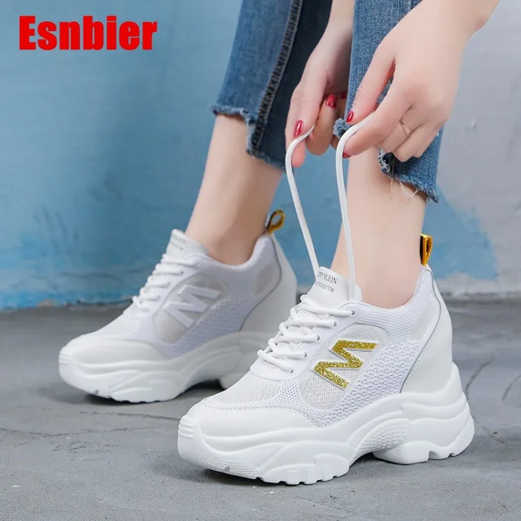 

new 2019 Women Casual Platform Shoes Fashion High Heels Shoes Woman Wedges Women Shoes Loafers Heigh Increasing zapatos mujer