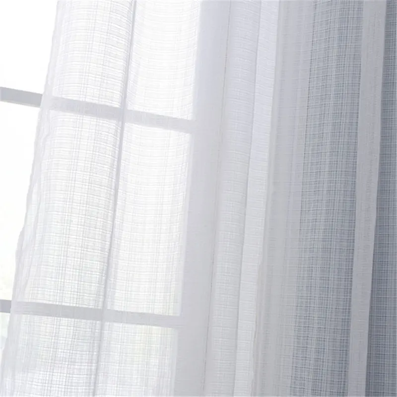 Новый Европейский простой твердый белый текстиль тюлевые занавески для окна s