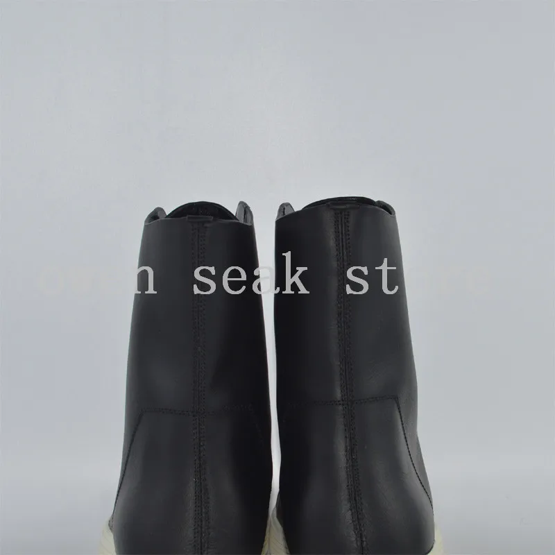 Männlichen Trainer Owen Stiefeletten Luxus Aus up Schwarz Erwachsene Wohnungen Lace Männer Casual Schwarzes top High Seak Stiefel Echtem Leder Schuhe PvWPpOfrq