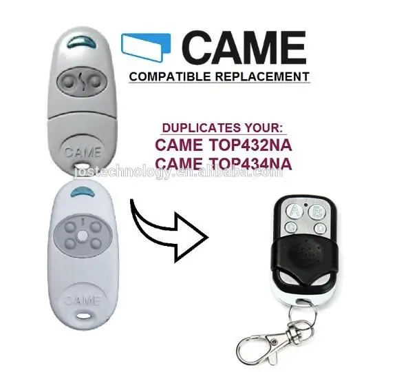 

Duplicator Copy CAME replacement remote control TOP 432EV TOP-432NA TOP432NA With Battery Garage Door Gate Key Fob