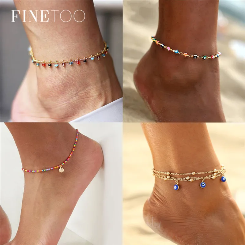 Fashion Colorful Crystal Beads Drop Anklets for Women Summer Ocean Beach Ankle Bracelet Foot Leg Jewelry 2019 Fashion Colorful Crystal Beads Drop Anklets for Women Summer Ocean Beach Ankle Bracelet Foot Leg Jewelry 2019