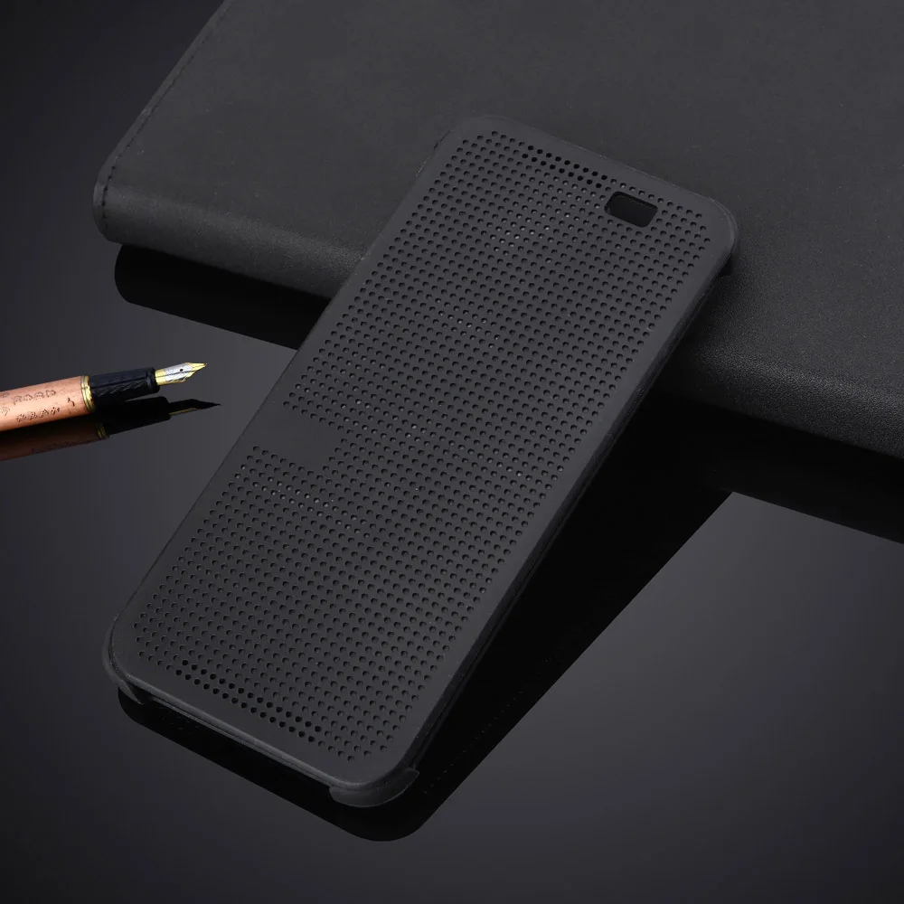 

For HTC Desire 10 & Butterfly 2 & One X9 Dot View Flip smart Case Cover With Auto Sleep Wake Function Silicon Matrix Phone Case