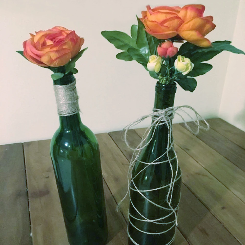 100 м DIY мягкий натуральный Шпагат Веревка натуральный джутовый шпагат два тонких пеньковой веревки джутовый шпагат Декор деревенский шнур ремесло Подарочный Декор