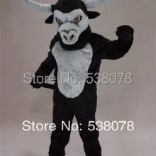 Взрослых Размеры сельскохозяйственных животных Маскоты черный Longhorn Маскоты костюм нарядное платье карнавальное Cosply Костюм sw837