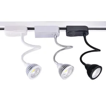 3 Вт/5 Вт/7 Вт Светодиодный свет COB рельс трек освещение гибкая труба Фото лампа черный/белый/серебристый корпус