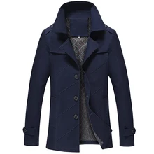 HCXY 2017mens trench coat Fashion Slim Fit Outwear coats High Quality trench Coat Top Design Winter Jackets Men Plus Size 5XL