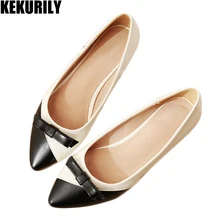 Женская обувь; Разноцветные балетки на плоской подошве; сандалии с узлом-бабочкой; лоферы с закрытым носком и острым носком; шлёпанцы; цвет черный, абрикосовый, белый