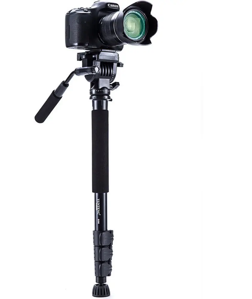 Yunteng VCT 558 штатив для камеры монопод + 360 градусов панорамная головка Canon Nikon Sony Olympus