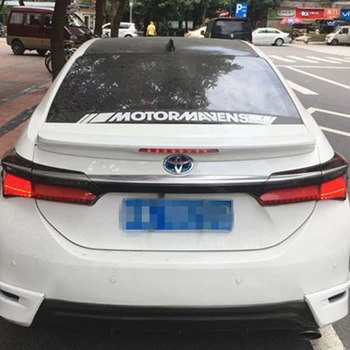 

For new Corolla Spoiler High Quality ABS Material Car Rear Wing Primer Color Rear Spoiler For Toyota Corolla Spoiler with light