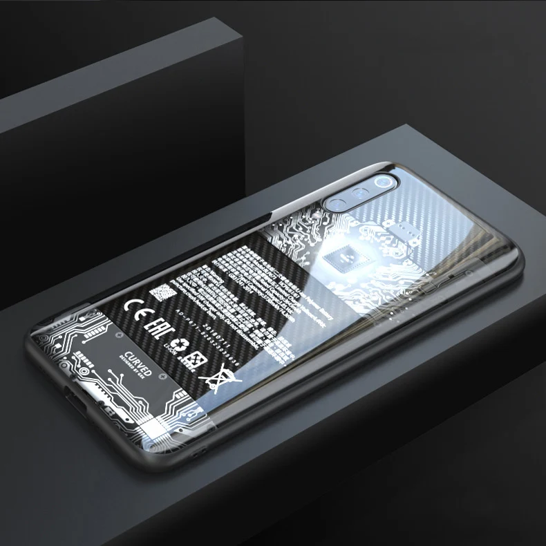 A4 2 шт. 6D чехол из закаленного стекла для Xiaomi Mi 9 чехол для деловых мужчин чехол для Xiaomi Mi 9 чехол силиконовый бампер Coque для Xiaomi Mi 9 - Цвет: A4