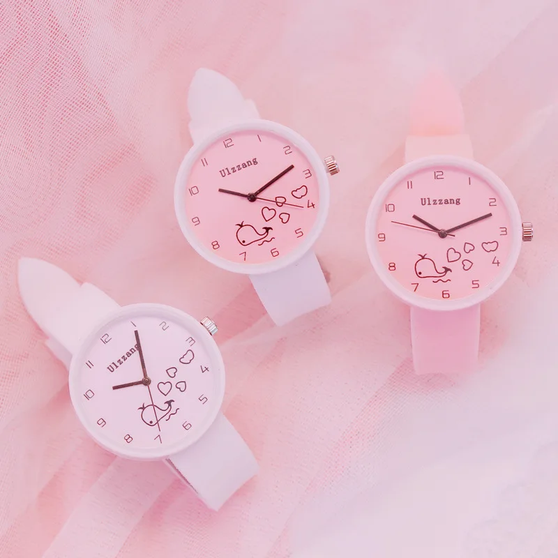 

Children Quartz Watch Little Whale Harajuku Style Watches Simple Casual Sports Watch Girl Boy Cartoon Silicone Clock Reloj Mujer