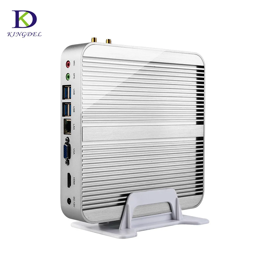 Kingdel процессор Intel 5-го поколения i7 Broadwell NUC 4K HTPC безвентиляторный мини-бокс ПК с 16