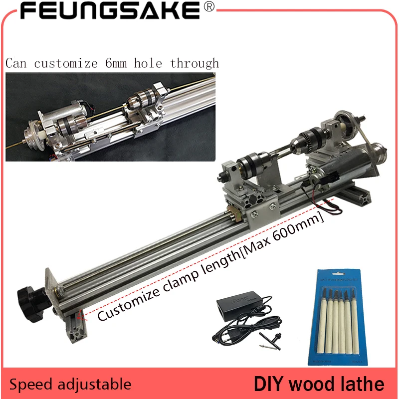 

DIY Wood Lathe Mini Lathe Machine Polisher Table Saw for polishing Cutting,metal mini lathe/didactical DIY lathe Quiet rotating