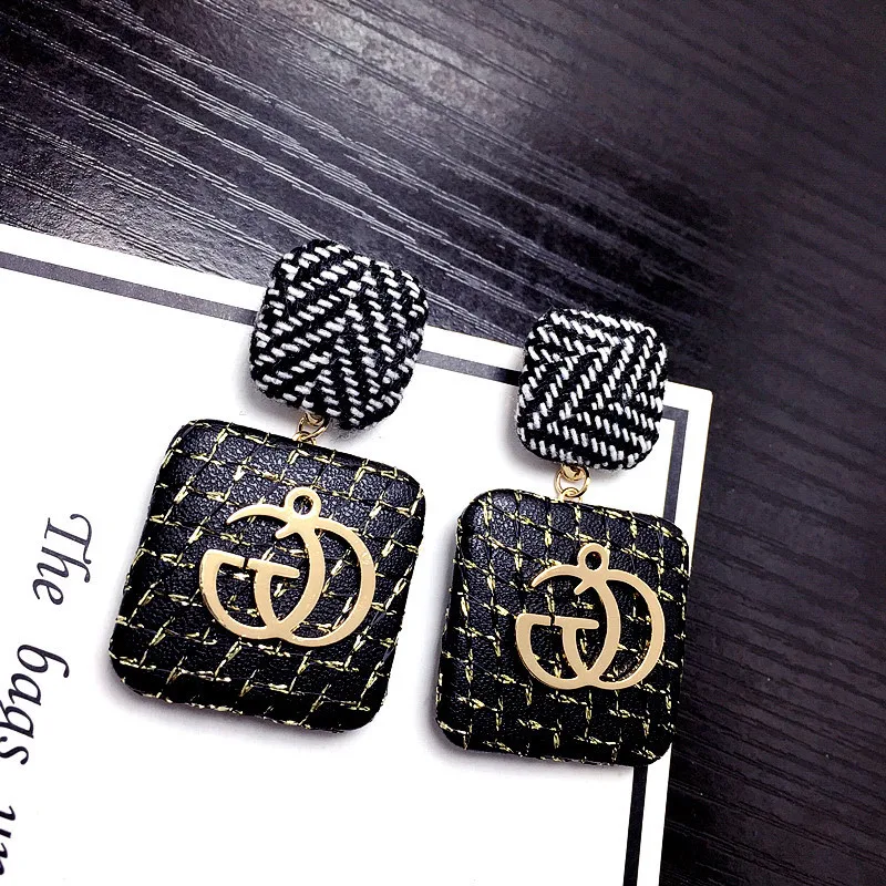 

Letter earrings flannel GG metal personality earrings,needle allergy, fashion jewelry accessories wholesale