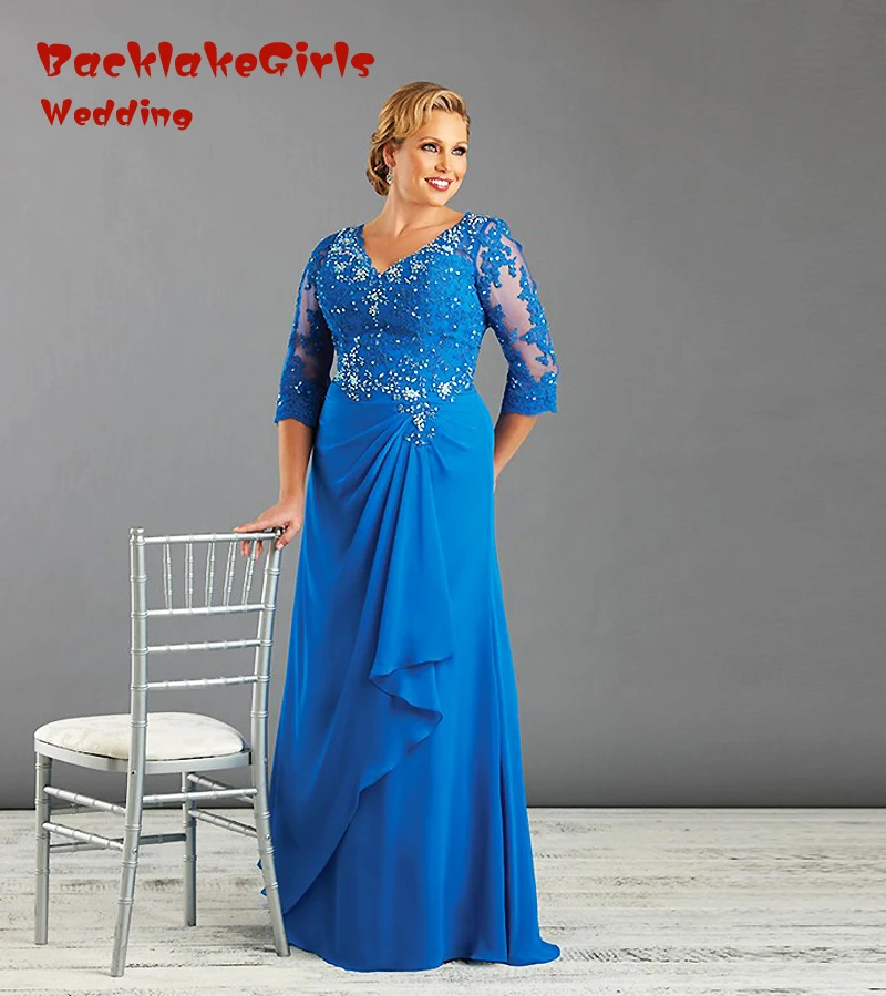 Kaftan Sexy Lace Formal Long Plus Size Evening with Half Sleeves Gowns robe soiree Vestido De Festa longo abendkleider Dresses