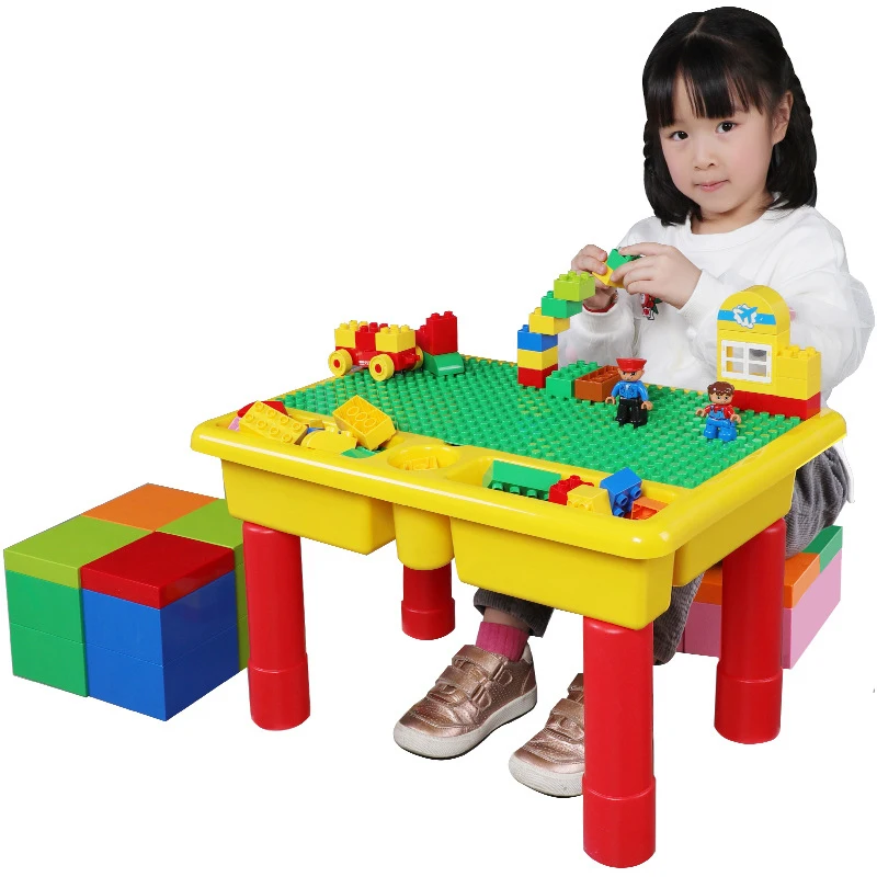 

Multi-Functional Desk Large Particles Building Blocks compatible legoings toys DIY Floor Table Fancy Creative Toys for Children