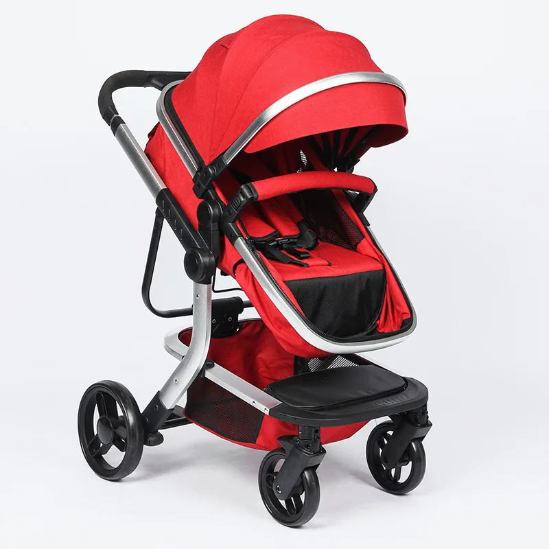 Flash Deal High Landscape Newborn Baby Stroller 3 In 1 with Car Seat Travel System Convertible Pushchair Sleeping Basket Car Safety Seat 1