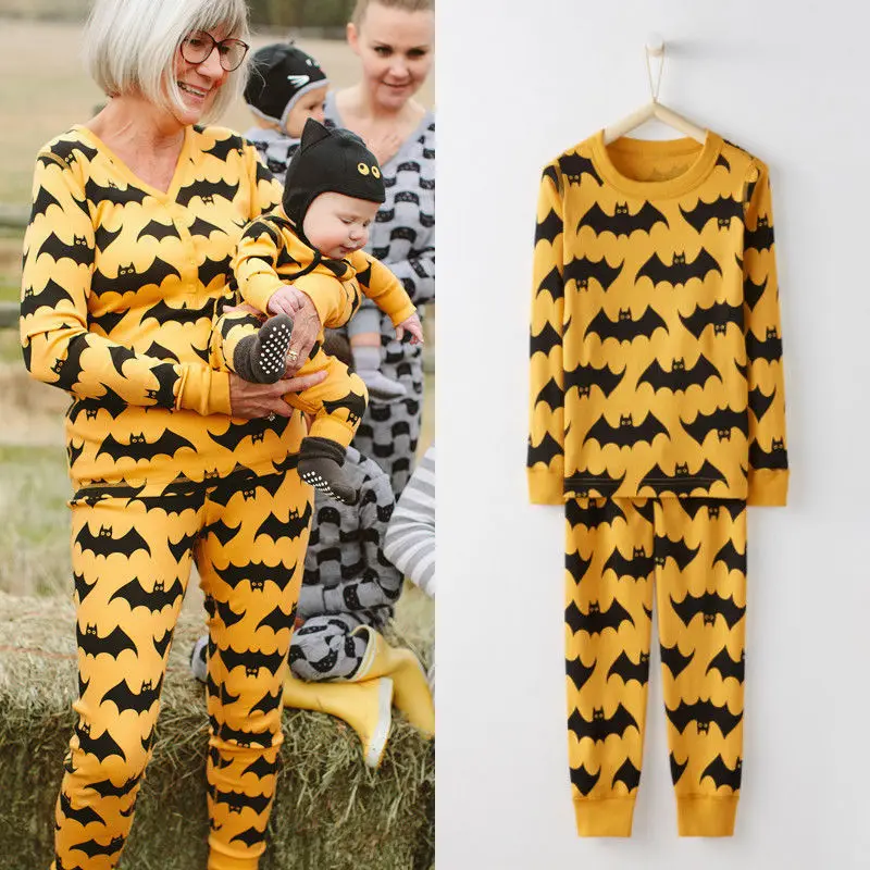 

2018 Halloween Family Matching Pajamas Set Adult Mens Womens Kids Sleepwear Nightwear