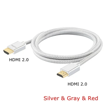 

HDMI 2.0 Cable HDMI to HDMI cable HDMI V2.0 4k 3D 2160p HD Cable 1.2m 2m 3m Silver Gray Red for HDTV LCD Laptop PS3 Projector