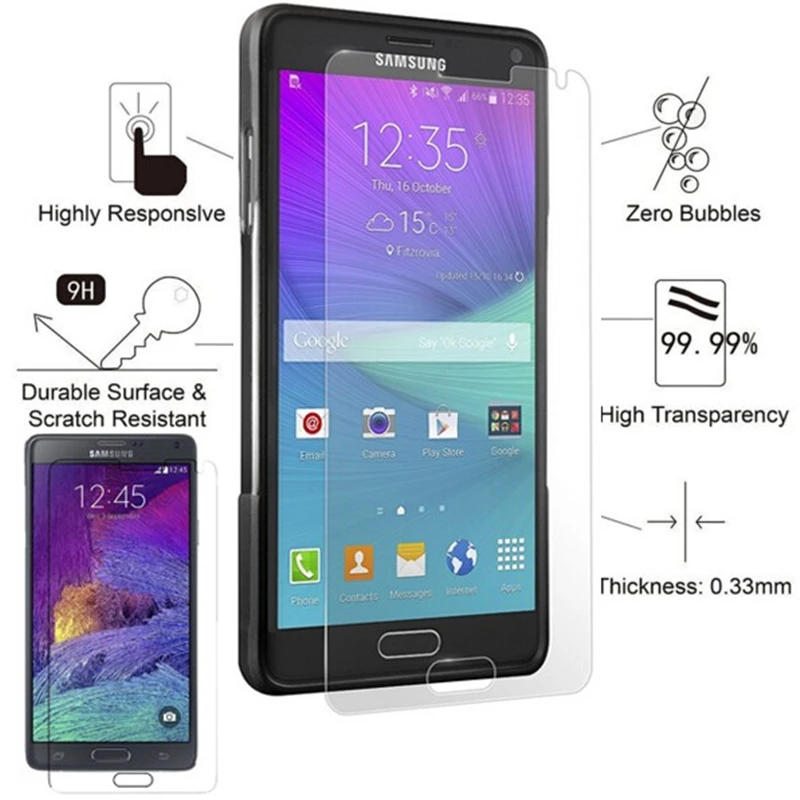 Защитное стекло SM N910F N910G N910C закаленное для Samsung Note 4 IV Note4 защитная пленка GALAXY 4|glass