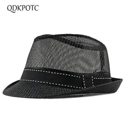 QDKPOTC 2019 новый летний Для женщин Для мужчин соломенные мягкие фетровые шляпы элегантный queen джентльмен шляпа пляжная кепка Панама унисекс