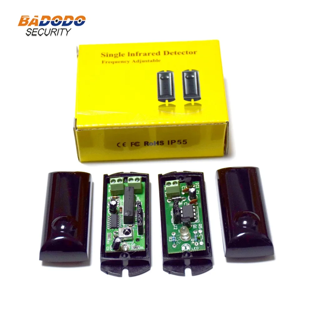 

Photocell single beam Active Infrared Beam sensor detector IR alarm 15m frequency adjustable for automatic barrier fence alarm