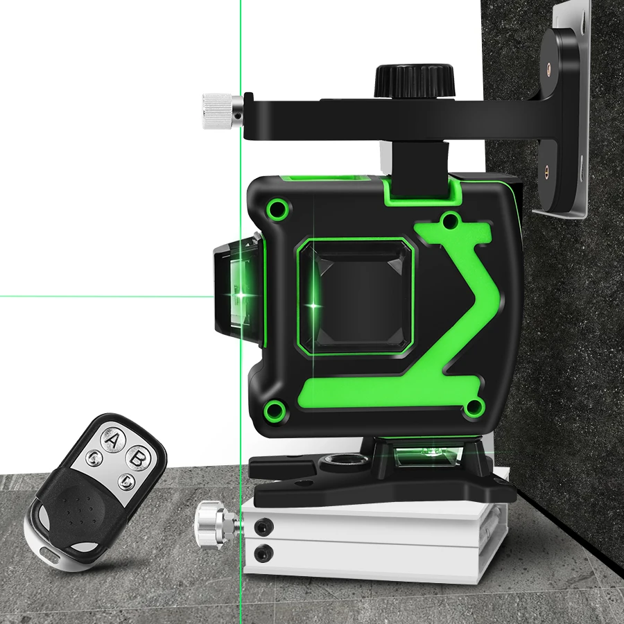 3D лазерный уровень самонивелирующийся 360 горизонтальный и вертикальный крест зеленый 12 линий 3D роторный лазерный уровень Горизонтальный Вертикальный